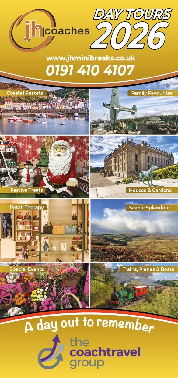 JH Coaches day tours 2026