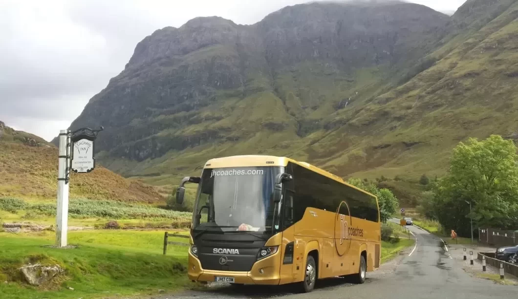 Coach in countryside