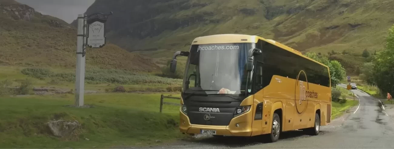 Coach in countryside