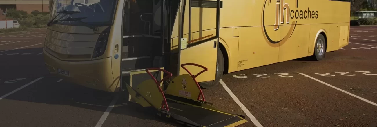 Wheelchair lift on coach