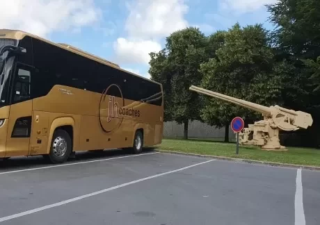 Coach in museum car park